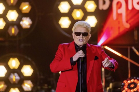 Singer Heino performing on stage. 50 years of the ZDF Hit Parade