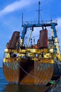 Stern of a fishing steamer