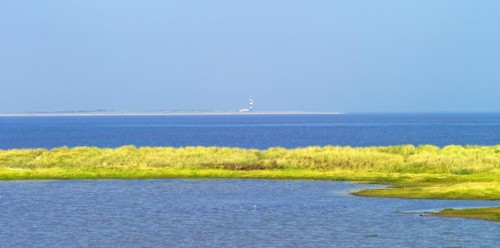 View from Schillig to the island of Minsener Oog