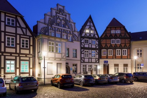 Church square in the medieval town centre