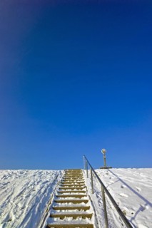 Stairs on the North Sea dike near Pilsum