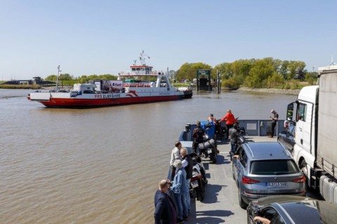 Elbe ferry between Glueckstadt and Wischhafen