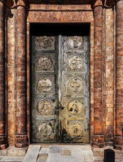 Portal with bas-relief medallions