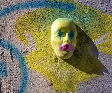 Yellow plaster mask