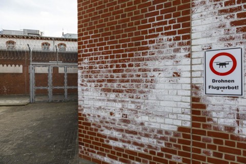 Prison walls of the correctional facility