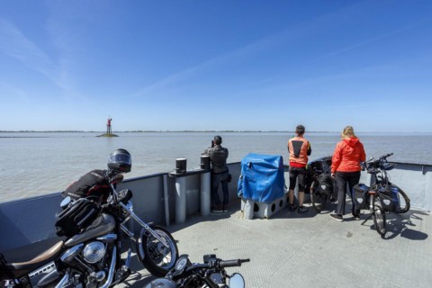 Elbe ferry between Glueckstadt and Wischhafen
