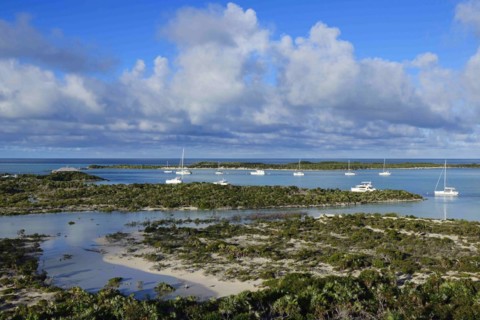 View from Boo Boo Hill of Warderick Wells