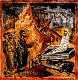 Jesus raises a dead man