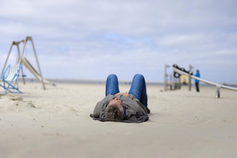 Topic: Resting. Midday nap on the beach of Borkum.