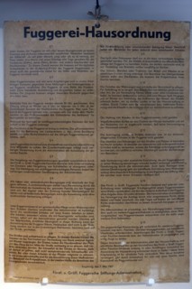 House rules from 1957 in the Jakob Fugger Siedlung