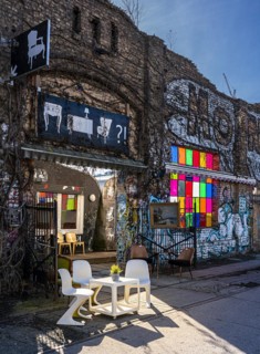 Colourful mosaic windows