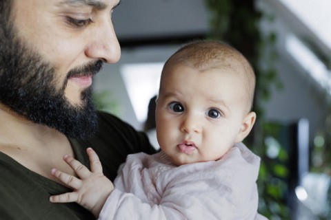 Father with baby