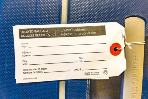 Lost baggage tag