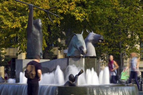 The Neptune Fountain on the Domshof