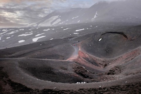 At a secondary crater of the volcano Etna