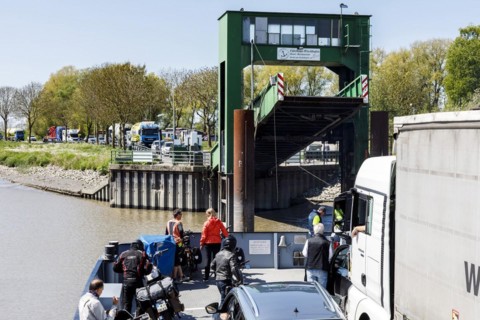 Elbe ferry between Glueckstadt and Wischhafen