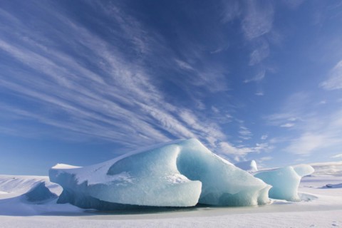 Ice formations in the Fjallsarlon Glacier Lagoon
