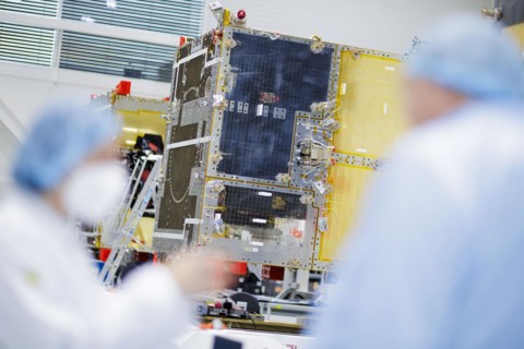 Construction of weather satellites at space company OHB in Bremen. Bremen