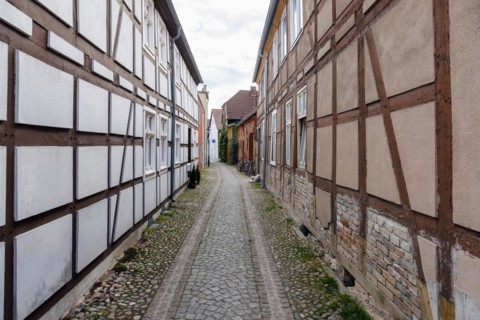 Narrow alleys in the medieval town centre