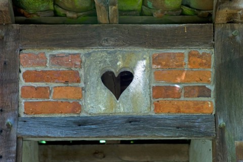 Heart on a toilet stall