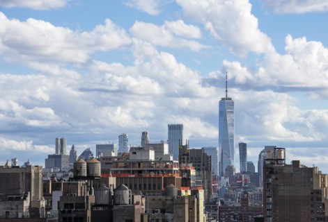 View from the north of One World Trade Center