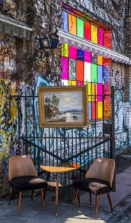 Colourful mosaic windows