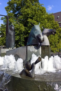 The Neptune Fountain on the Domshof