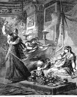 Haman begs Esther for his life