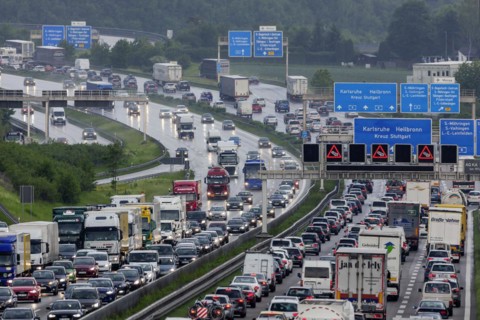 A8 motorway at Stuttgart junction