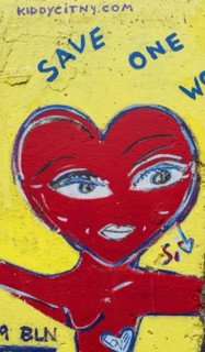 Graffiti on the remains of the Wall at Potsdamer Platz