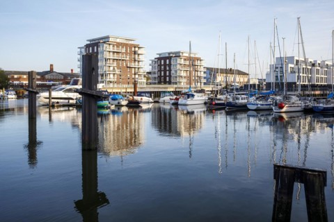City Marina in Cuxhaven on the Landwehr Canal