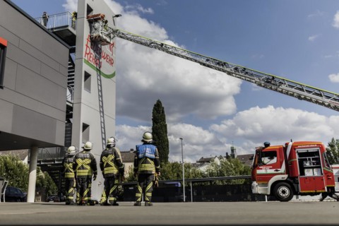 Exercise of the volunteer fire brigade