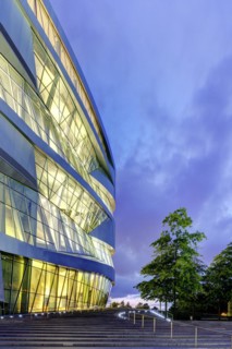 Mercedes-Benz Museum in the Evening