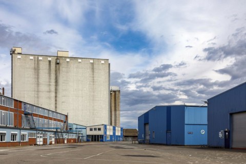 Warehouses in the port area at the outer harbour