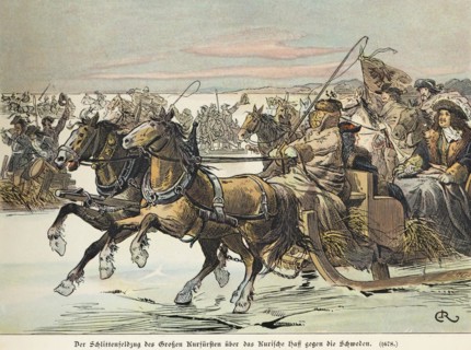 Sledge campaign of the Great Elector across the Curonian Lagoon against the Swedes in 1678