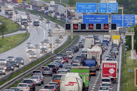 A8 motorway at Stuttgart junction