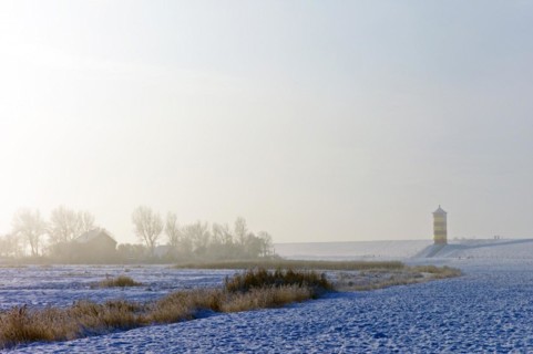 The lighthouse in Pilsum in winter