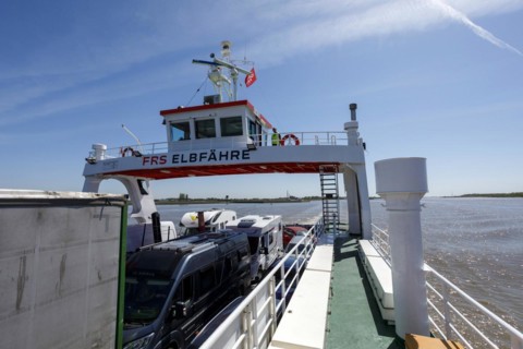 Elbe ferry between Glueckstadt and Wischhafen