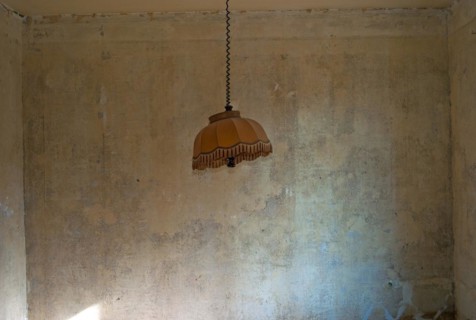 Living room in front of the renovation