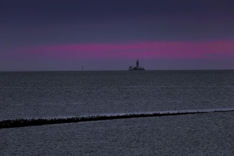 Mittelplate Drilling Platform in Meldorf Bay