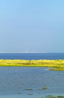 View from Schillig to the island of Minsener Oog