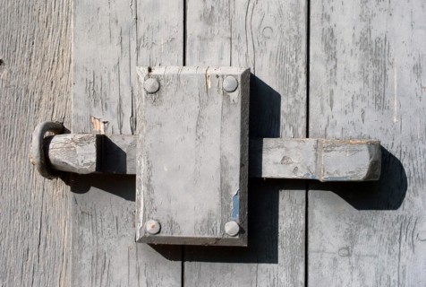 Lock of a wooden door