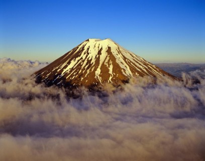 Aerial view of Mount Ngauruhoe in Tongariro National Park North Island New Zealand
