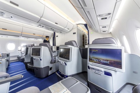 On board a new Airbus A350-900