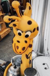 Plastic giraffe head