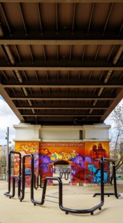 Calisthenics facility in Gleisdreieck Park