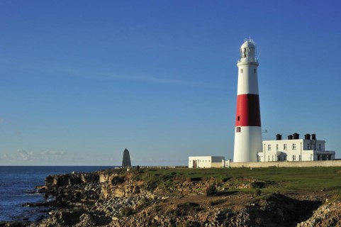 Portland Bill Lighthouse on the Isle of Portland along the Jurassic Coast