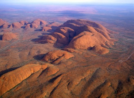 Aerial view of Mount Olga Northern Territory Australia