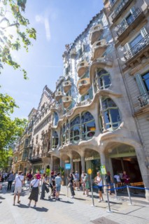 Facade of Casa Batllo by Antoni Gaudi