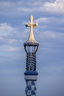Spire of the entrance building Pabellon de administracion